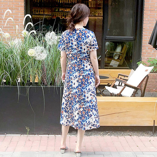 圣三利女装新春夏季中长款花色连衣裙SL2017115 商品图2