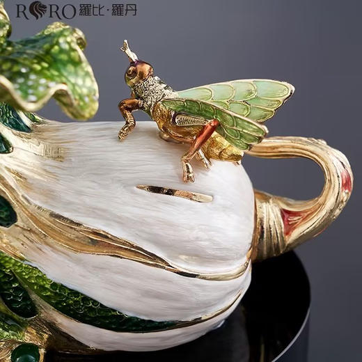 罗比罗丹高端家居饰品 珐琅彩工艺品摆件  招财进宝 商品图4