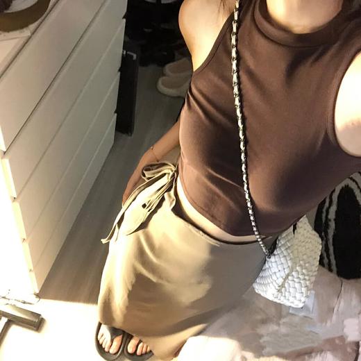 （清仓现货）【社群供M】辣妹显瘦百搭背心+小众设计一片式绑带半身裙套装1 商品图5