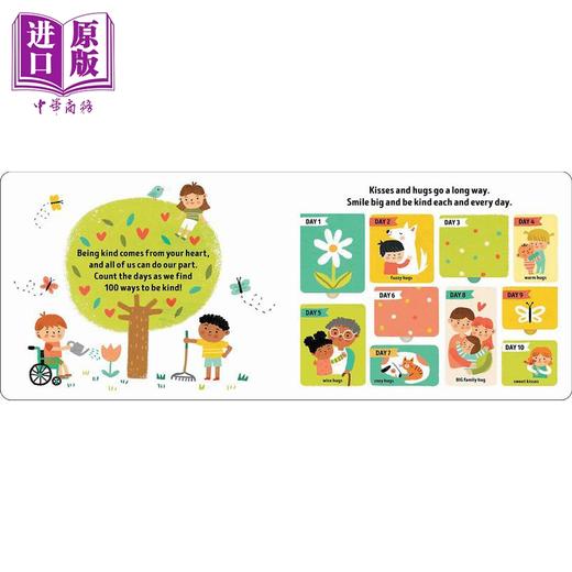 【中商原版】陶冶性情的100天 100 Days Of Kindness 英文原版 亲子纸板书 儿童绘本图画书 精品绘本 进口图书 亲子童书读物 商品图2
