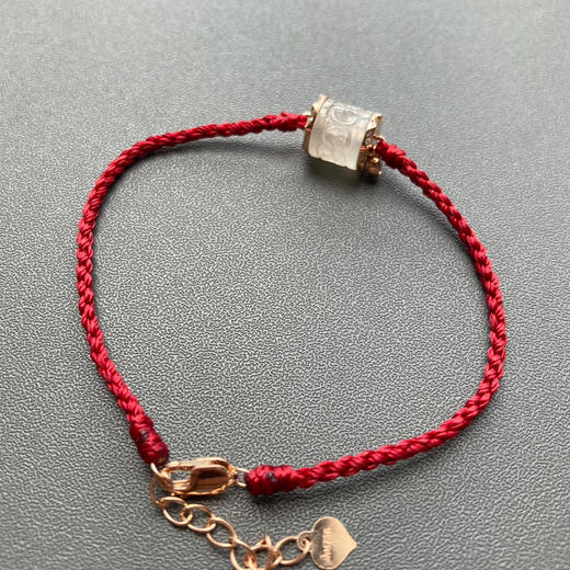 冰种翡翠路路通手绳18k玫瑰金钻石镶嵌 商品图4