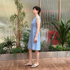 圣三利女装 新款天然亚麻无袖修身款连衣裙SL2017110 商品缩略图1