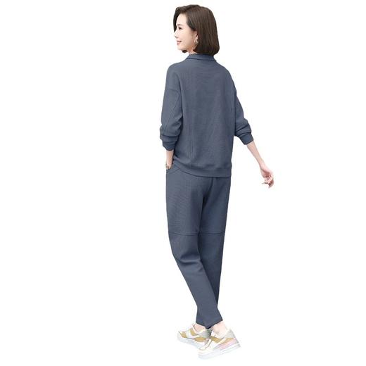 HR WY910719纯色套装拉链立领修身显瘦卫衣两件套 商品图4