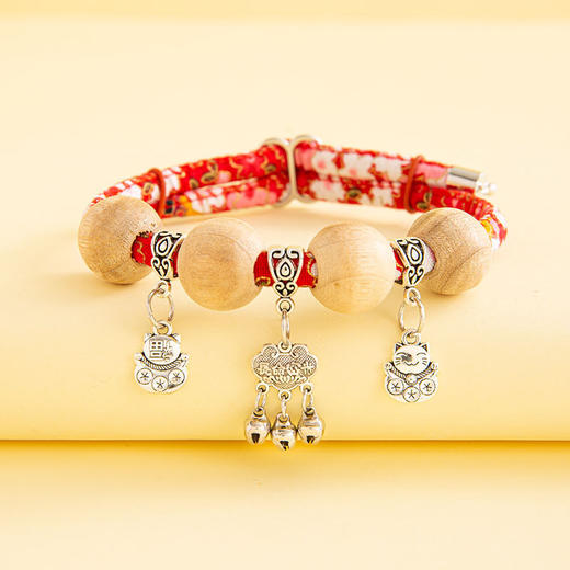 宠物香樟木珠驱虫招财猫项圈和风猫咪狗体外驱虫跳蚤虱子颈圈项链 商品图4