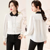 时尚百搭，春季新款休闲气质显瘦拼色翻领雪纺衬衫上衣女HR-JNNS2323-1 商品缩略图2