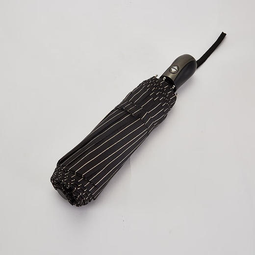 8骨 自动三折伞 条纹58㎝黑色 商品图2