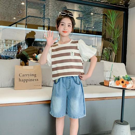 女童短袖T恤夏装2023新款洋气女孩夏季上衣童装儿童夏天衣服 商品图2