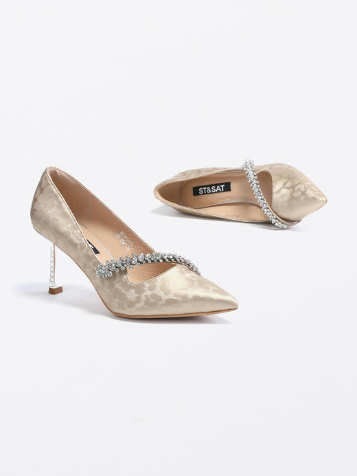 星期六水钻绊带装饰款细高跟单鞋SS33111189 商品图5