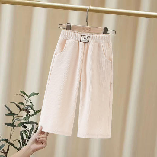 【女童雪尼尔长裤】女童裤子春秋季新款阔腿裤儿童洋气外穿弹力直筒裤秋冬休闲裤 商品图1