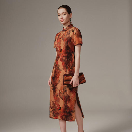 TANGY Collection天意高端2023秋季新品商场同款染秋系列女士连衣裙 商品图1