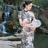 2023春夏新款双层侧八扣双层中长款旗袍连衣裙复古改良老上海旗袍 商品缩略图0