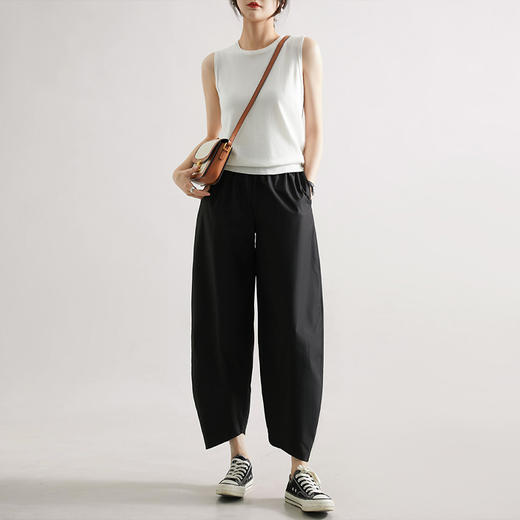 千吉娜Chigina空气感豌豆裤 定制级面料，舒适透气一把手 显瘦阔腿版型➕藏肉腰围➕立体剪裁 商品图2