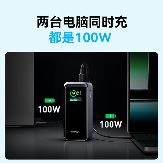 【热销】AnkerPrime安克200W充电宝20000mAh毫安超级快充大容量充电宝户外便携适用于macbook苹果手机带屏显 A1336 商品图6