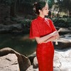 2023春夏款斗篷披肩旗袍年轻款少女气质复古民国风改良旗袍连衣裙 商品缩略图2