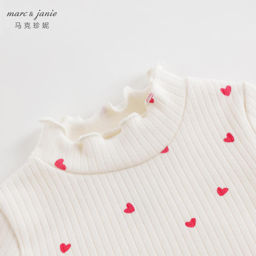 【德绒发热】马克珍妮冬装新款 女童印花半高领打底衫T恤231275 商品图4