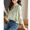 秋季新款，长袖秋款一壶春茶渐变水墨晕染染色淡雅衬衫KQL-638T8727 商品缩略图5