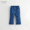 马克珍妮秋装新款 女童趣味波点弹力微喇牛仔裤 儿童裤子231720 商品缩略图0