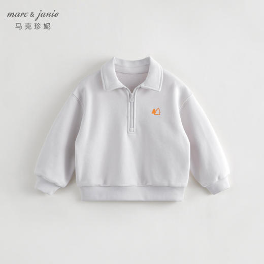 【户外风】马克珍妮秋装新款男童超舒棉翻领卫衣外套231251 商品图1