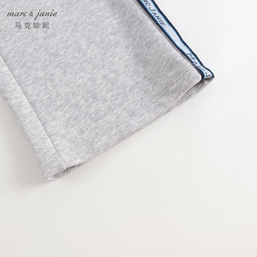 马克珍妮秋装新款 女童超舒棉学院风撞色织带直筒运动卫裤231506 商品图5