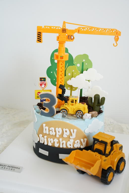 主题奶油蛋糕 | 鲜果原味奶油 - 挖掘机 商品图0