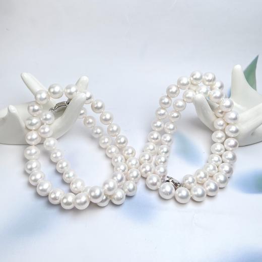 S925珍珠项链-白圆珠 商品图0