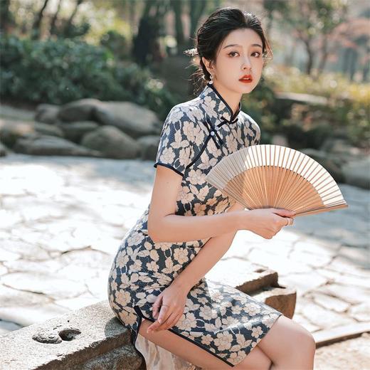2023春夏款改良旗袍年轻款 气质高端小个子复古民国风少女连衣裙 商品图0