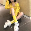 SMFK 不合作女士短袜黄色2双 ASK08LAY（不支持退换） [福利品] 商品缩略图1