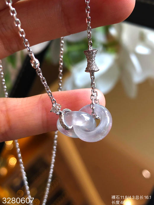 3280607，双环锁骨链。具体价格微信咨询 商品图2