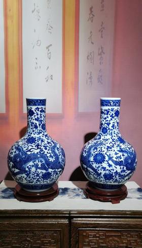 手绘青花重工天球