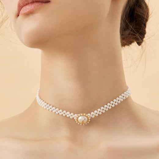 大英博物馆安卡系列 手工编织珍珠项链颈链两用款蝴蝶结发夹发饰礼盒 商品图1