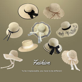 【草帽合集❗️新款遮阳沙滩帽】法式遮脸，拍照美翻天，轻松应对烈日，触感舒适，透气不闷热，法式遮脸太阳帽，防晒帽子海边拍照女夏