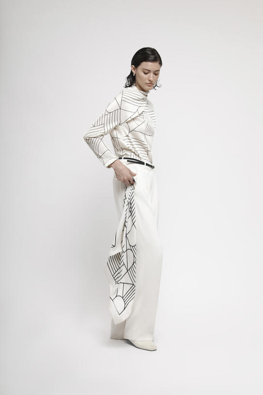 BYARN 真丝印花衬衫 商品图1