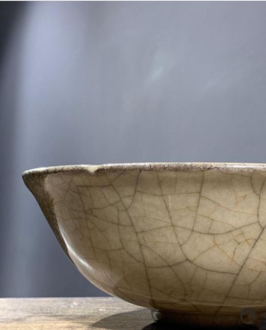 黑胎哥窑灰青釉葵口碗，顺丰包邮 商品图12