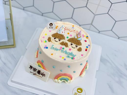 孖妹&双宝&双妹儿手绘蛋糕 商品图1