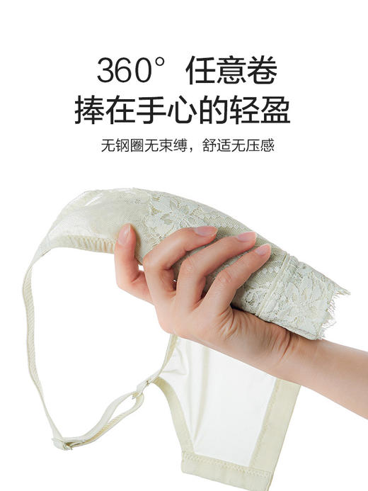 无钢圈，兔儿水晶杯蜂巢透气水晶杯文胸 商品图4