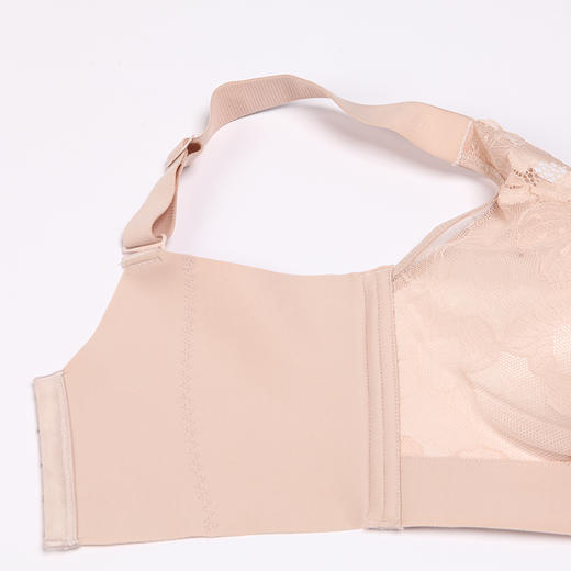 都市丽人舒软挺塑BC杯适穿蕾丝调整型文胸薄款3/4杯塑身文胸无钢圈内衣五排扣新年本命年红品LJ32K5 商品图6