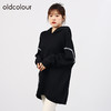 oldcolour欧珂秋季休闲黑色带帽套头长袖卫衣女O33103340 商品缩略图1