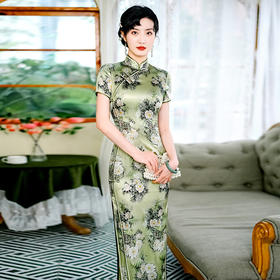 真丝旗袍桑蚕丝高品质夏季长款2023新款 WXG-C351