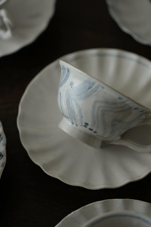 中田雄一66Demi咖啡套杯 青灰流连文 商品图1