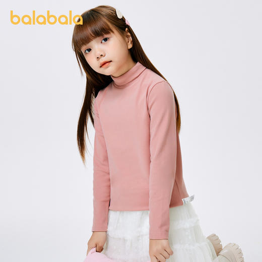 巴拉巴拉儿童家居服宝宝男女童睡衣冬保暖中大童高领长袖T恤 商品图2