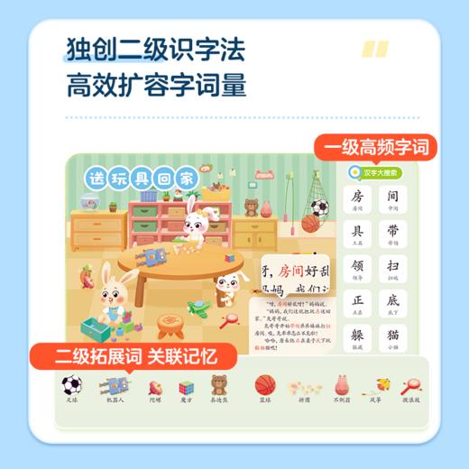 【点读笔配套】洪恩爱识字 8册 抓住孩子识字敏感期 字词句递进练习（可点读） 商品图1