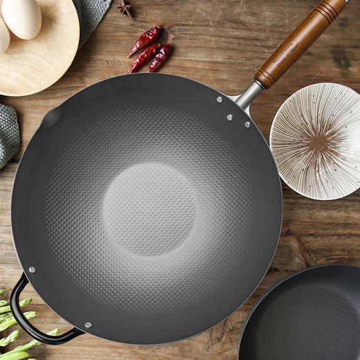 日本进口NLN高温窒化铁锅纯铁无涂层33cm 商品图0