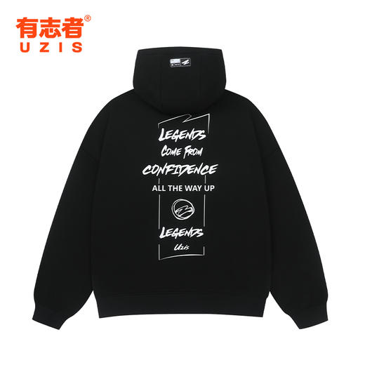 有志者UZIS美式复古运动卫衣男秋冬保暖休闲时尚连帽套头上衣信念 商品图0