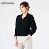 oldcolour2022秋商场同款简约休闲气质百搭针织衫女通勤O32052240 商品缩略图2