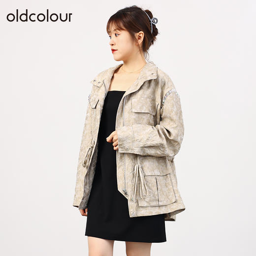 oldcolour欧珂秋季气质宽松显瘦休闲工装中款外套女O33042382 商品图3