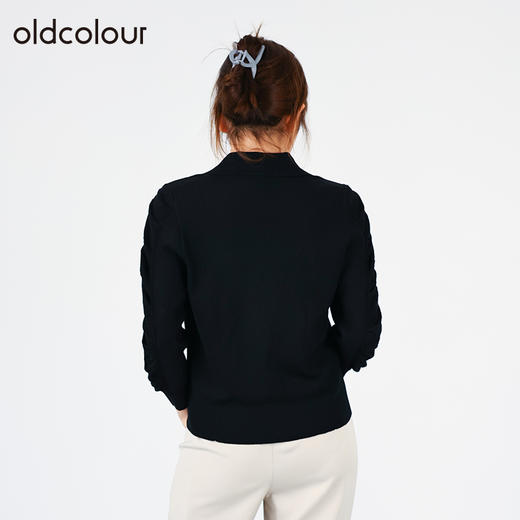 oldcolour2022秋商场同款简约休闲气质百搭针织衫女通勤O32052240 商品图3