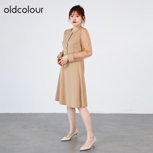 oldcolour欧珂秋商场同款简约气质设计款纯色连衣裙女O32103285 商品图2