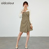 oldcolour欧珂春秋商场同款高腰显瘦气质通勤连衣裙女O32103216 商品缩略图3