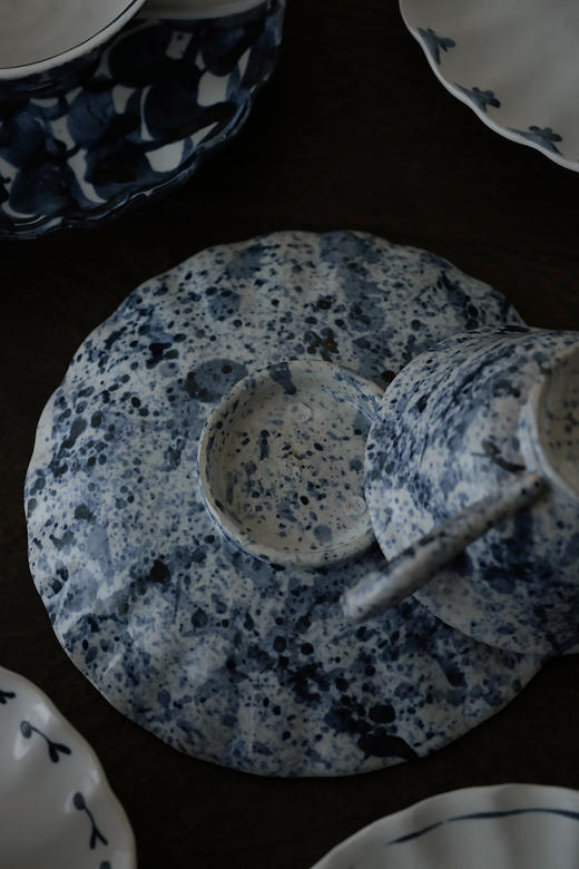 中田雄一92Demi咖啡套杯 青斑纹 商品图3