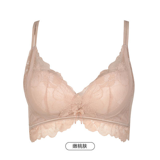 都市丽人舒软挺塑B杯适穿蕾丝调整型文胸中厚款3/4杯塑身文胸无钢圈内衣四排扣LJ31K5 商品图3
